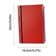 thumbnail image 3 of Aufmer Foldable A4 Size Clipboard File Folder Expanding Document Organizer With Elastic Strap For School Office Business People(Red), 3 of 6