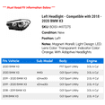 thumbnail image 2 of Left Headlight - Compatible with 2018 - 2020 BMW X3 2019, 2 of 2
