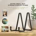 thumbnail image 6 of Plate Stands for Display - 4.5 Inch Metal Square Wire Plate Holder Display Stand + Picture Frame Stand Holder Easel for Book, Decorative Plate, Plaque, Photo, Platter (Black 2 Pack), 6 of 7