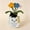Forget-me-not Doctor's Hat Potted Plant, variant on Handmade Crochet Flower Pot Decor with Positive Message, Knitted Desk Decoration for Home Office, Cute Inspirational Gift