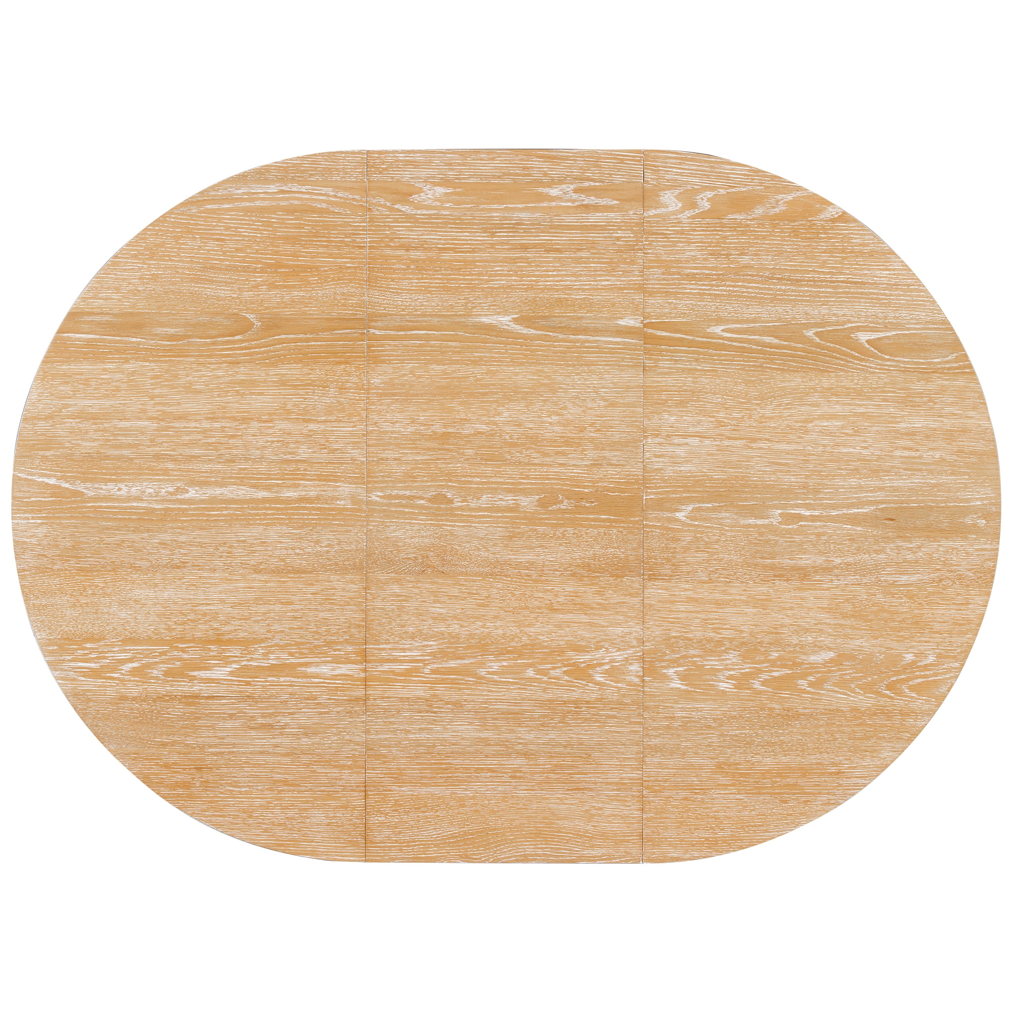 Euroco 41.3in-57.3in Extendable Round Dining Table for 4,Modern Oval Kitchen Table with Removable Leaf,Wood Base for Kitchen Living Room,Natural
