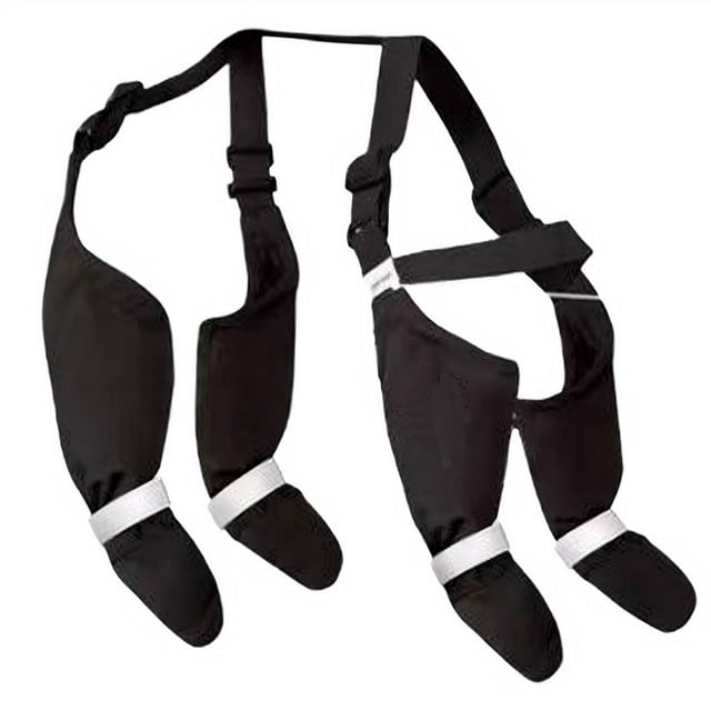QualitChoice Snow Day Essential Dog Winter Boot With Adjustable Straps For Stability Windproof Furry Friends black XXL