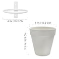 thumbnail image 6 of Esterno Wall Mounted Planter Rings w/ Pots (8-Piece Set); White Metal Plant Holders and Mini Clay Pots, 6 of 9