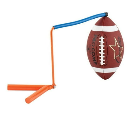 Football Kicking Holder (Orange), Heavy-duty enameled steel base with flexible rubber tube to hold tip of ball at desired position By Champion (Best Way To Hold A Football)