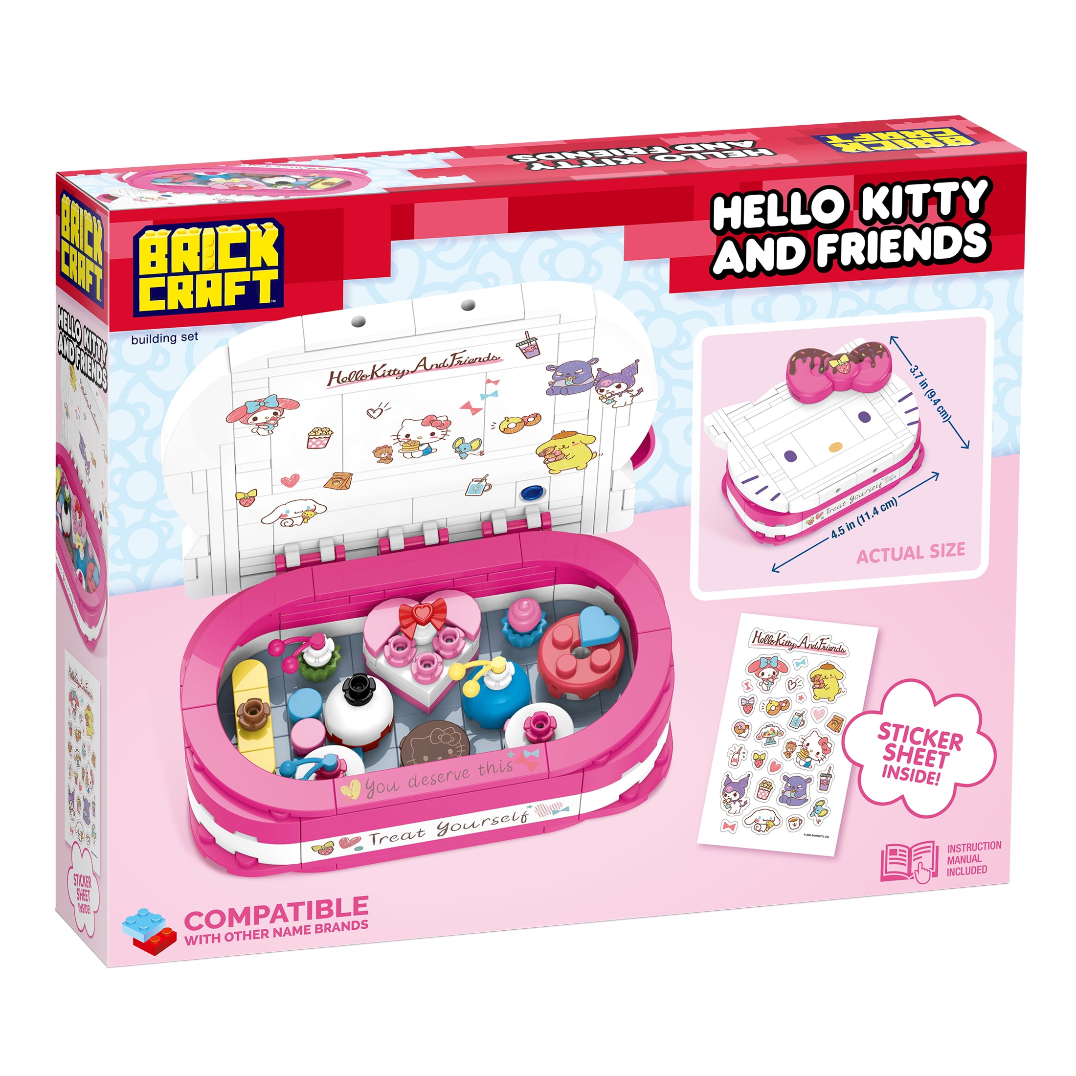 仲良しひよこサンドイッチ♡ジュースset Brickcraft Hello Kitty Dessert Box Building Kit, 184 pcs, Sanrio