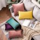 thumbnail image 5 of Funda de cojín decorativa lisa de terciopelo suave, 2 uds., con flecos de borlas, funda de cojín con acento bohemio para sofá cama, 45x45, color verde azulado, 5 of 5