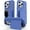 Blue, variant on Sleektime Rugged PC Back Case for iPhone 16 Pro with Mirror, Cash & Credit Card Slots, Kickstand Durable Shockproof Cover for Women & Men, Slim Wallet Design, Full Protection,Purple
