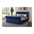 thumbnail image 4 of Kendall Queen 4 Pc Tufted Upholstery Vanity Bedroom Set Made With Wood In Blue, 4 of 14