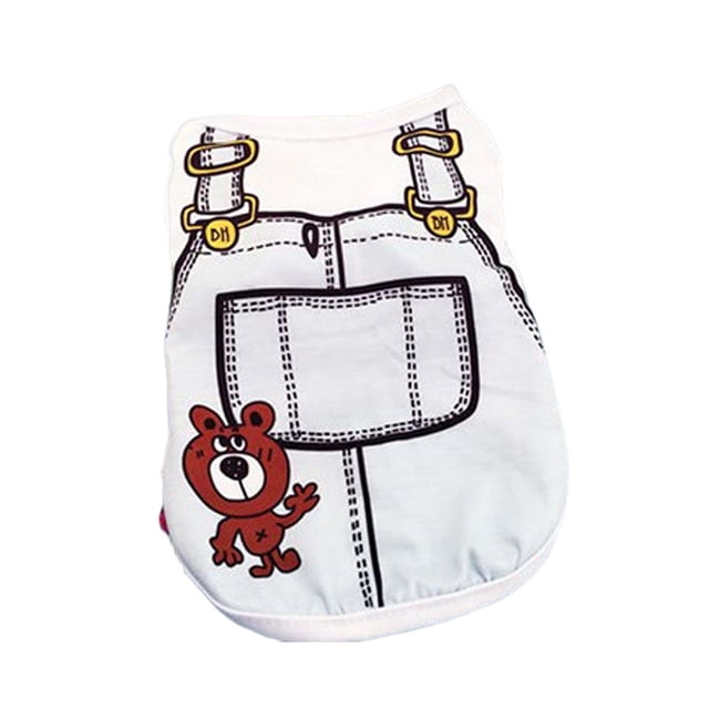 sweethay ropa para mascotas universal estilo simple ropa prop encantador interesante perro chaleco accesorios vestir adorno azul claro / xs Type3 NO3