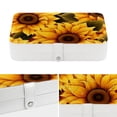 thumbnail image 4 of Sunflower PU Leather Jewelry Box Necklace Organizer with Removable Compartment and Storage Box - Portable Beauty Organizer, 4 of 6