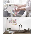 thumbnail image 5 of Spring Easter Kitchen Dish Towels for Drying Dishes Set of 4, Watercolor Eggs Gnomes Floral Butterflies Plants Waffle Weave Microfiber Hand Tea Bathroom Towels Quick Dry & Absorbent Towel 12x12, 5 of 7