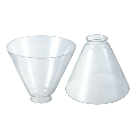 Aspen Creative 23653-60-2,Clear Deep Cone Glass Shade For Lighting Fixture/Pendant.Size:7-1/4"D x 5-1/2"H.Set of 2.