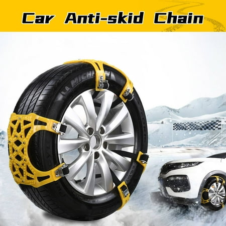 

OVOUKP 6PCS Snow Chain Set Anti-slip with Gloves Tools Handbag