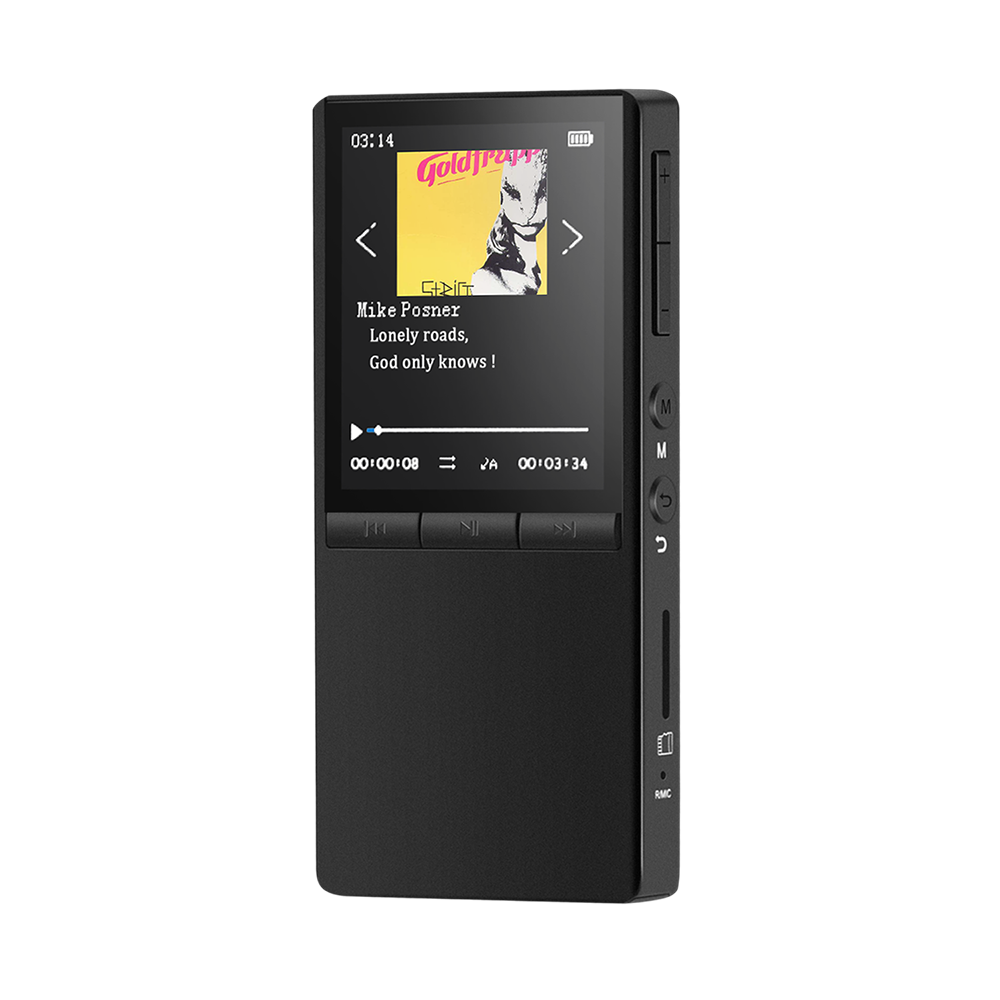 8GB MP3 Player with Bluetooth, Hommie HD Blu-ray Screen HIFI Lossless Music Designed with 2 audio ports, up to 128GB