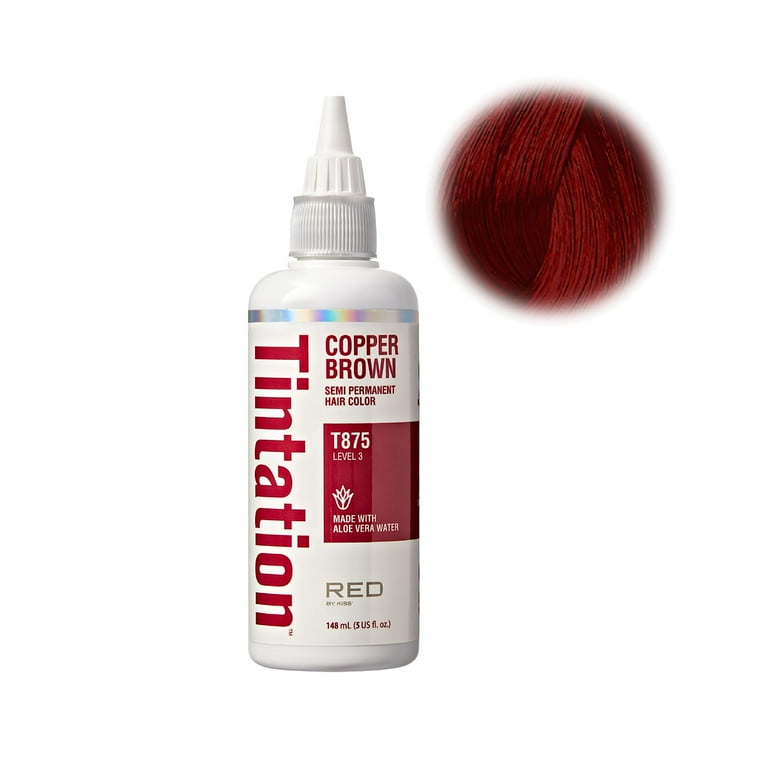 その他 RED5 RED BY KISS, Semi-Permanent Hair Color, 5 Fl Oz, Copper Brown