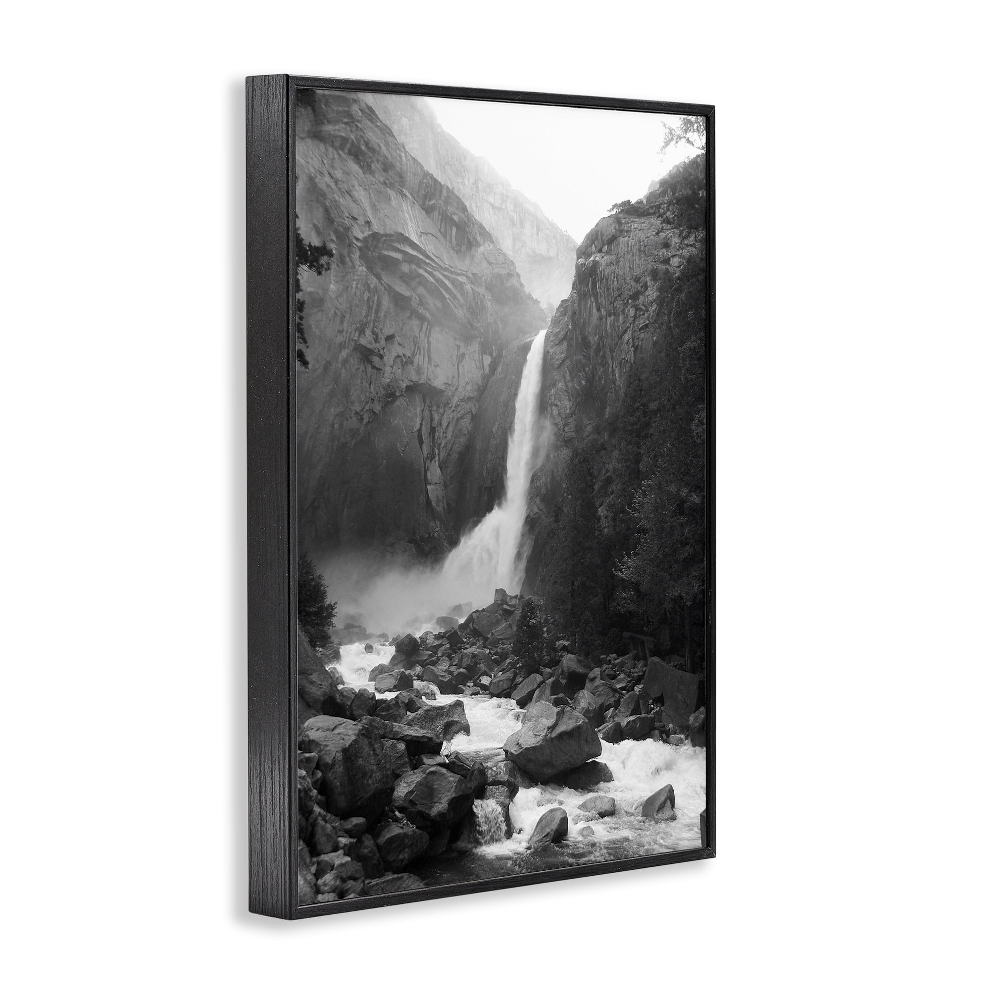 Stupell Industries Rocky Yosemite Falls Black Framed Giclee Art, design by Kim Curinga