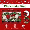 thumbnail image 2 of Christmas Placemats Set of 6,Red and Black Buffalo Check Plaid Christmas Table Place Mats,12x18 Inch Winter Xmas Holiday Kitchen Dining Tables Mats Set of 6 for Indoor Outdoor Home Party Decor, 2 of 8