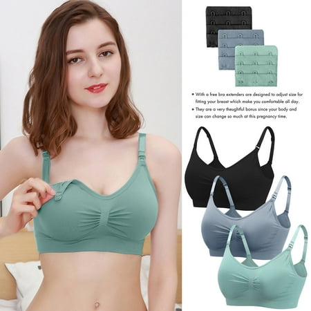 

3PC Sports Bra-Padded Seamless High Impact Support For Yoga Workout Fitness multi-color M