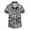 Gray, variant on WREESH Men's Button Down Shirts Short Sleeve Graphic Print Shirts with Turn-Down Collar and Carry Pockets for Men's Summer Tops Gray