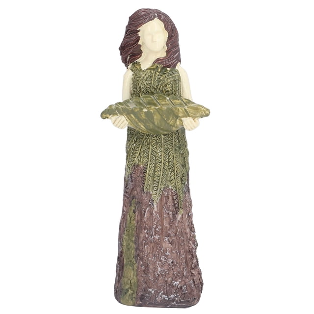 Comedero para pájaros con estatua, comedero para pájaros con estatua de hadas, figuras de hadas, comedero para pájaros, estatuilla de resina, comedero para pájaros fiel a su promesa