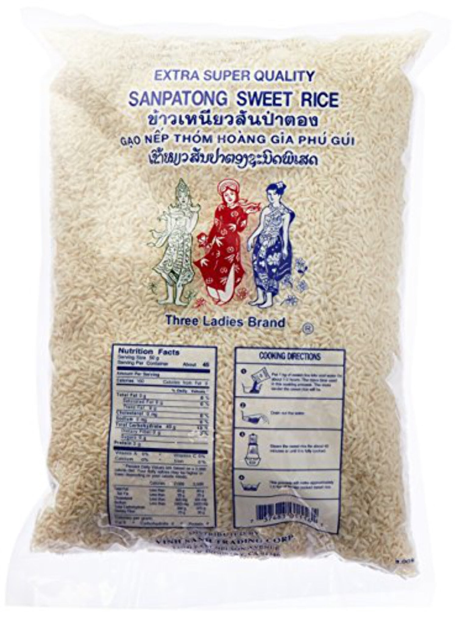 Vinh Sanh Trading Three Ladies Rice, 5 lb - Pack of 1