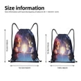 thumbnail image 2 of Daiia Dreamy Forest Elf Pattern Drawstring Backpack, Gym Bag, Lightweight Backpack, Water-Resistant Bag Travel Sports Backpack, Fitness Bag, Yoga Bag-Small, 2 of 6