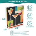 thumbnail image 3 of FORMRS 3 Ring Binder 1.5 inch with Pockets Set of 2 Clip Board 200 Sheets Capacity, Art Cocktails, 3 of 8