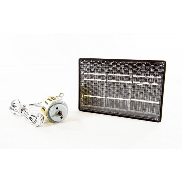 Solar Motor Kit - Includes 1V / 400mA Solar Cell Module, 1V / 400mA DC Solar Motor, and Motor Clip by RSR Electronics Inc