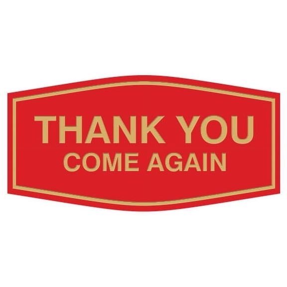 Fancy Thank You Come Again (Red/Gold) - Medium