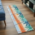 thumbnail image 3 of Runner Rug 2'x6', Boho Summer Beach Washable Non-Slip Hallway Runner Rugs, Abstract Tropical Palm Trees Burlap Bedside Rugs Floor Mats Carpet Runners for Kitchen Bathroom Laundry Room, 3 of 8