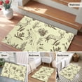 thumbnail image 6 of 2x3 Washable Entryway Rug, Forest Animal Non-Slip Area Rug for Front Door Kitchen Bathroom, Line Drawing Deer Fox Cool Wolf Spring Weed Casual Indoor Floor Mat for Home Decor, 6 of 9