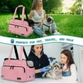 thumbnail image 6 of PetAmi Small Dog Purse Carrier, Soft-Sided Pet Carrier Bag with Pockets, Portable Medium Dog Puppy Large Cat Travel Handbag Tote, Airline Approved Breathable Mesh, Poop Bag Dispenser, Sherpa Bed, Pink, 6 of 7