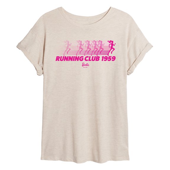 Barbie - Running Club - Juniors Oversized Graphic T-Shirt