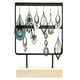 thumbnail image 4 of Elegante expositor de joyas de metal con 24 agujeros para pendientes, collares y organizador para el hogar, color negro, 4 of 12