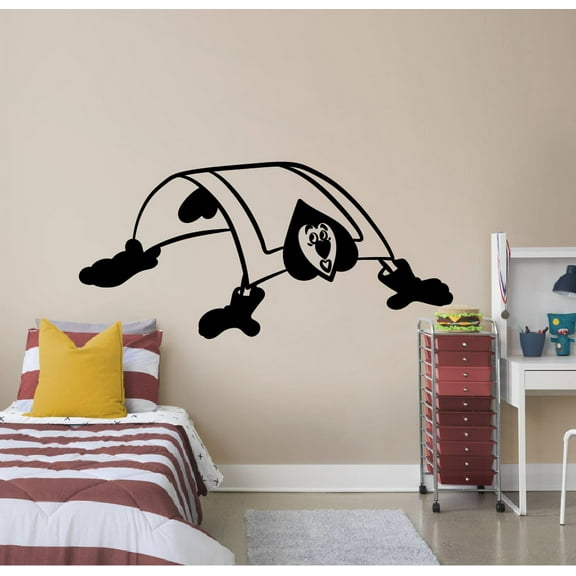 Alice In Wonderland Cute Heart Card Soldier Sillhouette Alice In Wonderland Wall Sticker Vinyl Decal Home Decor For Boys/Girls Children Room Home Bedroom Decoration Sticker Size (15x9 inch)
