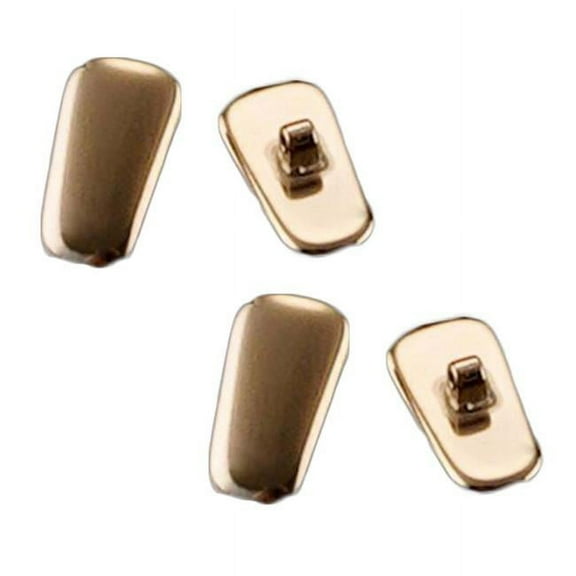 Panda Superstore  Eyeglass Rectangle Metal Set Glasses Screw-in Nose Pads, Gold - 2 Pair