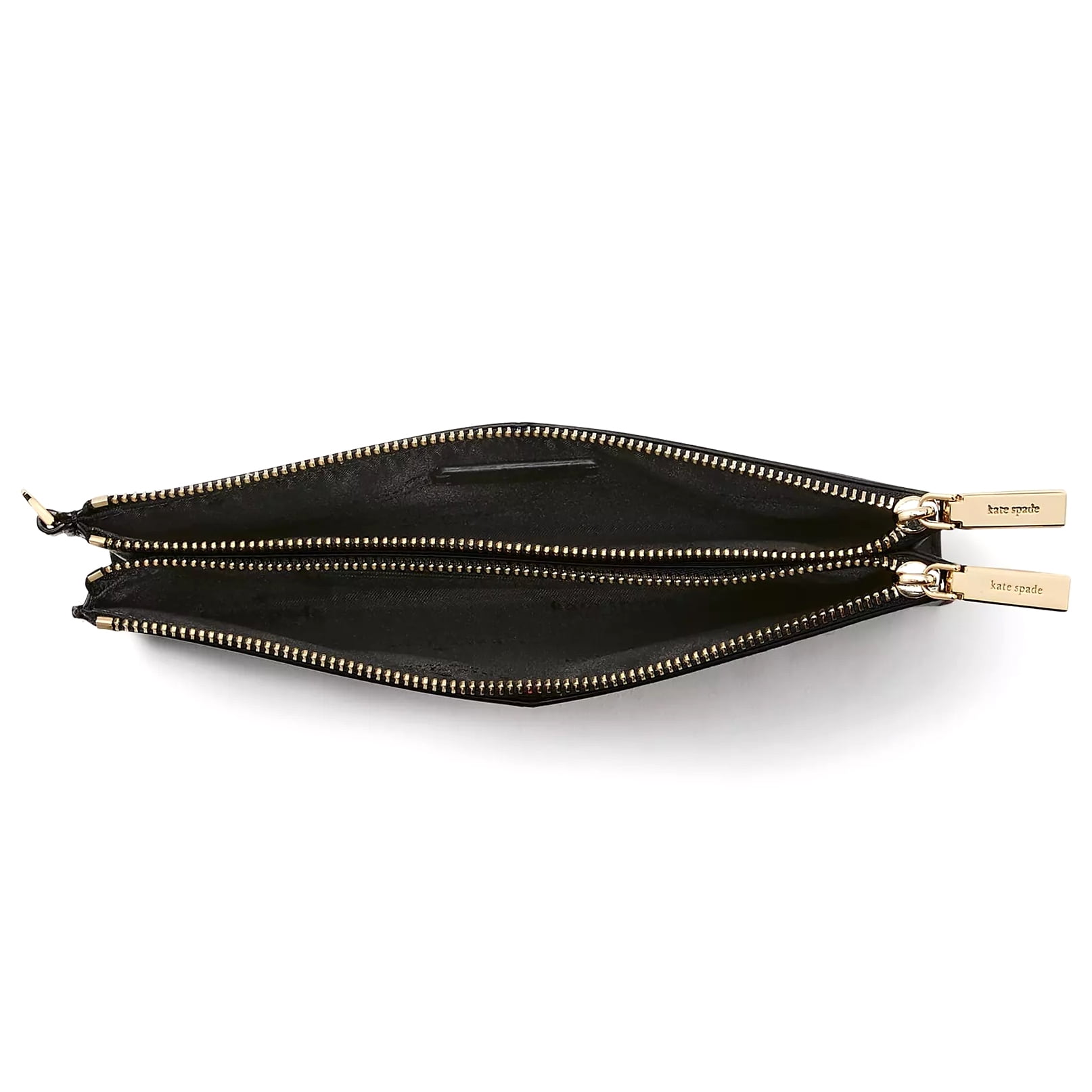 Kate Spade New York Women's Madison Saffiano Leather Double Zip Wristlet (Black)