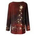 thumbnail image 5 of CEHVOM Chemises Décontractées à Manches Longues pour Femmes Chandail Tunique Ample Hauts Imprimé de Noël Blouse à Col Rond, 5 of 5