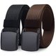 thumbnail image 2 of WYuZe Mens Nylon Web Belt No Metal Nickel Free 2Pk Military Tactical Hiking Belt (Black + Coffee (2 pk nylon belt), waist-below 42") WYUZE WYUZE, 2 of 2