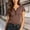 Coffee, variant on Tshirts for Women Striped Print Short Sleeve Notch V Neck Half Button Top Womens Blouses Black L