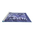 thumbnail image 2 of Ahgly Company Machine Washable Indoor Round Animal Blue Traditional Area Rugs, 5' Round, 2 of 4