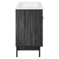 thumbnail image 5 of Sink Vanity Cabinet, Dark Grey Gray White, Wood, Mid Century Hotel Bedroom Bathroom, Modern Contemporary HB33381, 5 of 9