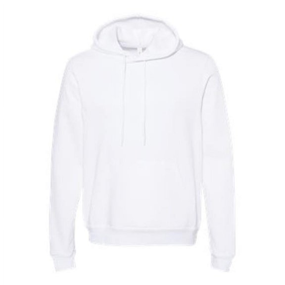 Unisex Sponge Fleece Hoodie, DTG White - Extra Large