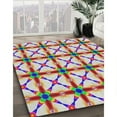 thumbnail image 3 of Ahgly Company Machine Washable Indoor Square Transitional Rogue Pink Area Rugs, 7' Square, 3 of 7