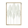 thumbnail image 6 of DecMode White Metal Tall Cut-Out Leaf Wall Decor with Intricate Laser Cut Designs, 6 of 7