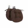 thumbnail image 4 of 16-inch Solid Twill Round Tufted Chair Cushions (Set of 2) - Black, 4 of 4