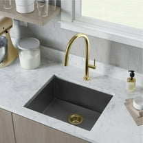 Tourner 21 x 18 Stainless Steel, Single Basin, Undermount Kitchen Sink,Black