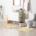 thumbnail image 4 of Dreamtimes Luxury Bathroom Rug Set 2 PCS, Sweet Honey Pattern Cute Bees Soft Absorbent Bath Rug and U-Shaped Contour Toilet Rug, Non-Slip Bath Carpet Bath Mats for Bathroom, 17.3"x13.4"+23.6"x15.7", 4 of 4