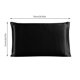 thumbnail image 5 of Bewildely Funda de almohada de seda Funda de almohada transpirable Funda de almohada de color sólido Juegos de cama Negro 51*76cm, 5 of 6