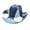 Navy, variant on Western Cowboy Hat For Women Man Wide Brim Cowboy Hat Cowgirl Dress Up Cowboy Hat Blue